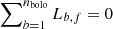 $ \sum\nolimits_{b=1}^{n_{\mathrm{bolo}}} L_{b,f} = 0 $