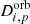 $ D^{\mathrm{orb}}_{i,p} $