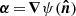 $ \boldsymbol{\alpha}\,{=}\,\boldsymbol{\nabla}\psi(\boldsymbol{\hat{n}}) $