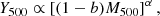 $$ \begin{aligned} Y_{500} \propto \left[ (1-b) M_{500} \right]^\alpha , \end{aligned} $$