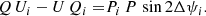 $$ \begin{aligned} Q\,U_i - U\,Q_i =& P_i\,P\,\sin {2\Delta \psi _i}. \end{aligned} $$