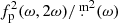 $ f^2_{\mathrm{p}}({\omega},2{\omega})/{{\overset{\text{ m}}{.}}}^2({\omega}) $