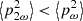$ \left\langle p^2_{2{\omega}}\right\rangle < \left\langle p^2_{{\omega}} \right\rangle $