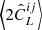 $ \left\langle{2{\hat{C}_L^{ij}}}\right\rangle $