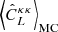$ \left\langle\hat C_{L}^{\kappa\kappa} \right\rangle_{\mathrm{MC}} $
