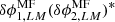 $ \delta \phi^{\mathrm{MF}}_{1, LM} (\delta \phi^{\mathrm{MF}}_{2, LM})^\ast $