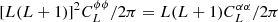 $ [L(L+1)]^2C_L^{\phi\phi}/2\pi = L(L+1)C^{\alpha\alpha}_L/2\pi $