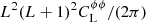 $ L^2 (L+1)^2 C_{\mathrm{L}}^{\phi \phi}/(2\pi) $