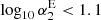 $ \log_{10} \alpha_{2}^{\mathrm{E}} < 1.1 $