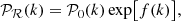 $$ \begin{aligned} \mathcal{P} _\mathcal{R} (k)= \mathcal{P} _0(k) \exp \bigl [ f(k) \bigr ], \end{aligned} $$
