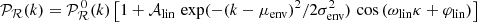 $ \mathcal{P}_\mathcal{R}(k) = \mathcal{P}_\mathcal{R}^{\, 0}(k) \left[ 1 + \mathcal{A}_\mathrm{lin} \, \exp (- (k - \mu_\mathrm{env})^2/2\sigma_\mathrm{env}^2 ) \, \cos \left( \omega_\mathrm{lin} \kappa + \varphi_\mathrm{lin} \right) \right] $