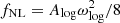 $ f_{\mathrm{NL}} = A_{\log} \omega_{\log}^{2}/8 $