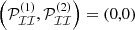 $ \left(\mathcal{P}_{\mathcal{II}}^{(1)}, \mathcal{P}_{\mathcal{II}}^{(2)}\right)=(0,0) $