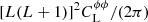 $ [L(L+1)]^2C_{\mathrm{L}}^{\phi\phi}/(2\pi) $