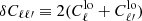 $ \delta C_{\ell\ell\prime} \equiv 2(C_{\ell}^{\mathrm{lo}} + C_{\ell\prime}^{\mathrm{lo}}) $