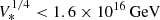 $ V_{*}^{1/4} < 1.6 \times 10^{16}\,{\mathrm{GeV}} $