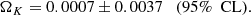 $$ \begin{aligned} \Omega _K = 0.0007 \pm 0.0037 \quad (95\%\ \text{ CL}). \end{aligned} $$