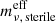 $ {m_{\nu,\, \mathrm{sterile}}^{\mathrm{eff}}} $