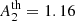 $ A_2^{\rm th}=1.16 $
