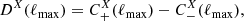 $$ \begin{aligned} D^X(\ell _{\rm max}) = C^X_+(\ell _{\rm max})-C^X_-(\ell _{\rm max}), \end{aligned} $$