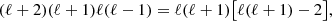 $$ \begin{aligned} (\ell +2)(\ell +1)\ell (\ell -1) = \ell (\ell +1)\big [ \ell (\ell +1) - 2 \big ], \end{aligned} $$