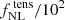 $ f_{\mathrm{NL}}^{\mathrm{\,tens}} / 10^2 $