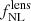 $ f_{\mathrm{NL}}^{\mathrm{lens}} $