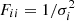 $ F_{ii} = 1/\sigma_i^2 $
