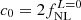 $ c_0=2 f_{\mathrm{NL}}^{L=0} $