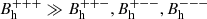 $ B_{\mathrm{h}}^{+++} \gg B_{\mathrm{h}}^{++-}, B_{\mathrm{h}}^{+--}, B_{\mathrm{h}}^{---} $