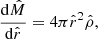 $$ \begin{aligned}&\frac{\mathrm{d}\hat{M}}{\mathrm{d}\hat{r}}=4\pi \hat{r}^2\hat{\rho }, \end{aligned} $$