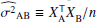 $ \widehat{\sigma^2}_{\mathrm{AB}} \equiv X_{\mathrm{A}}^{\mathsf{T}} X_{\mathrm{B}}/n $