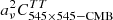 $ a_\nu^2 C^{TT}_{545\times 545-\mathrm{CMB}} $