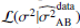 $ \mathcal{L}(\sigma^2|\widehat{\sigma^2}_{\mathrm{AB}}^{\mathrm{data}}) $
