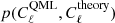 $ p(C_\ell^{\mathrm{QML}},C_\ell^{\mathrm{theory}}) $