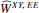 $ \widehat{W}^{XY,\;EE} $