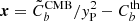 $ \boldsymbol{x} = {\tilde C}^{\mathrm{CMB}}_b/y_{\mathrm{P}}^2 - C_b^{\mathrm{th}} $