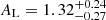 $ {A_{{\rm{L}}}}=1.32^{+0.24}_{-0.27} $