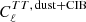 $ C^{TT,{\, {\rm{dust+CIB}}}}_{\ell} $