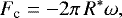\begin{equation*}F_{\textrm{c}}=-2\pi\, R^{\ast} \omega, \end{equation*}