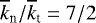 $\overline{k}_{\textrm{n}}/\overline{k}_{\textrm{t}}=7/2$