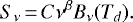 \begin{equation*} S_{\nu} \,{=}\, C \nu^{\beta} B_{\nu}(T_d).\end{equation*}