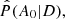 $ \hat{P}(A_0|D), $