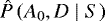 ${\hat{P}\left({A_0,D} \mid S\right)}$