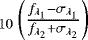$_{10} \left(\frac{f_{\lambda_{1}}-\sigma_{\lambda_{1}}}{f_{\lambda_{2}}&#x002B;\sigma_{\lambda_{2}}} \right)$