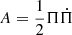 $ A=\frac{1}{2}\Pi\dot\Pi $