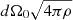 $ d\Omega_0\sqrt{4\pi\rho} $