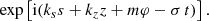 $$ \begin{aligned} \exp \left[\mathrm{i} (k_s s+k_z z+m \varphi -\sigma \, t)\right]. \end{aligned} $$