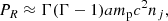 $$ \begin{aligned} P_R \approx \Gamma (\Gamma -1) a m_{\rm p} c^2 n_j , \end{aligned} $$