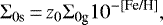\begin{equation*} \Sigma_{0\textrm{s}}\,{=}\,z_{0} \Sigma_{0\textrm{g}} 10^{-\text{[Fe/H]}},\end{equation*}